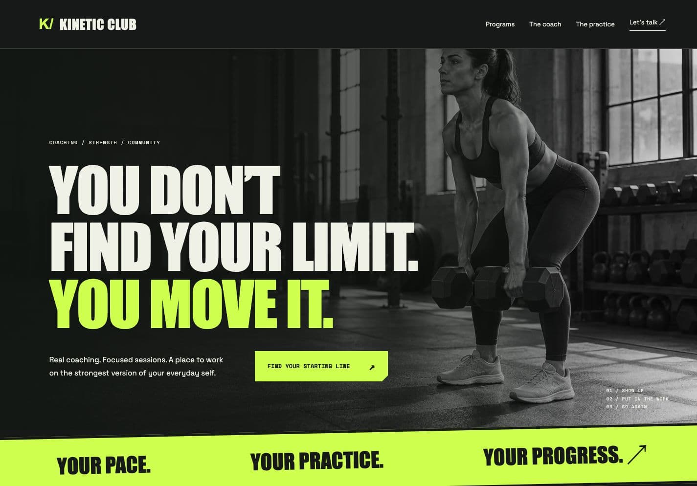 Actual Impact CUDDA template, desktop website preview