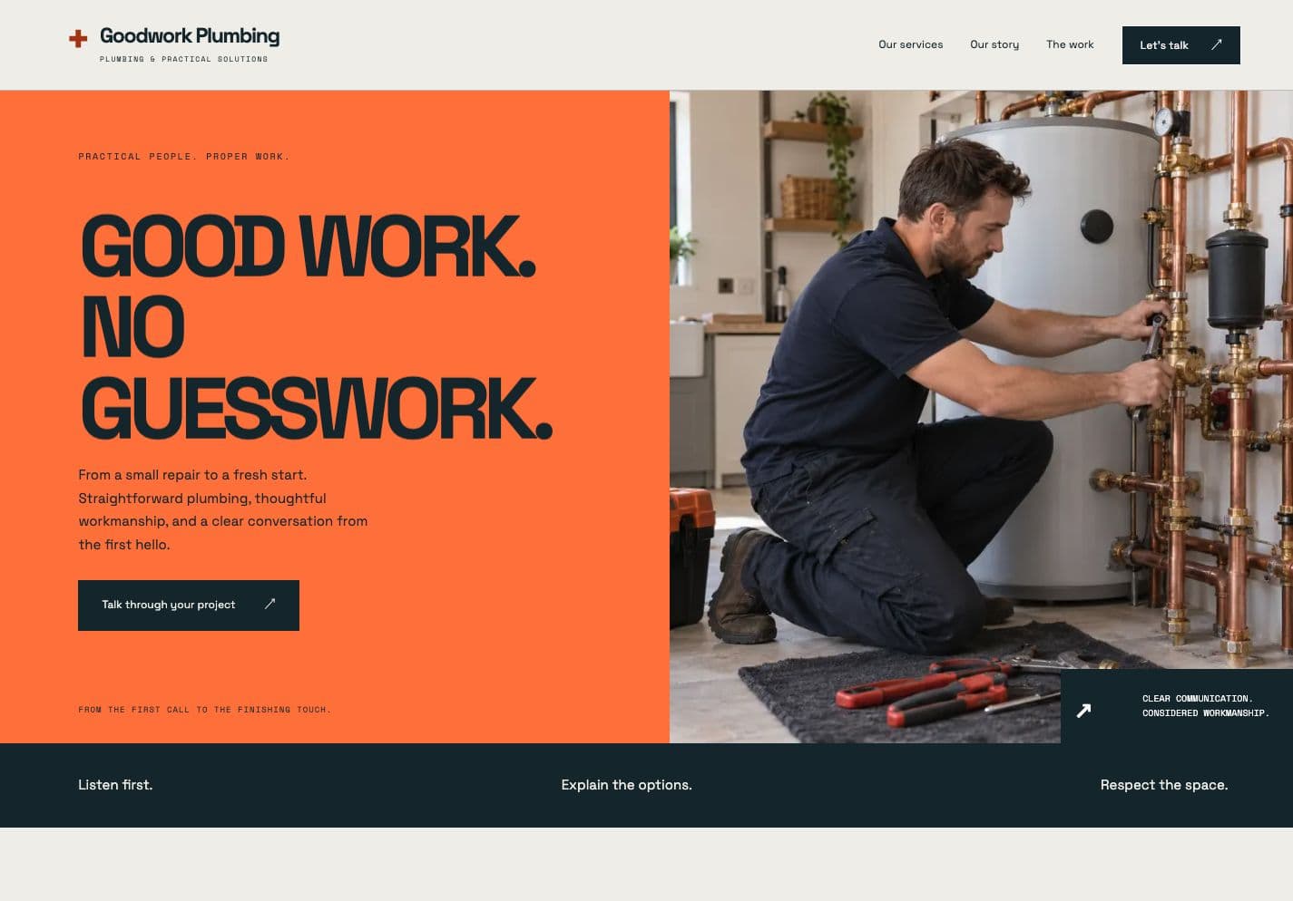 Actual Forge CUDDA template, desktop website preview