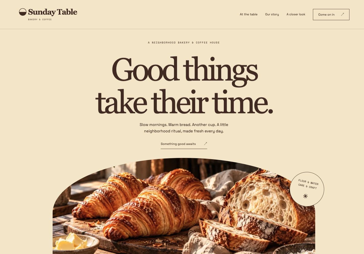 Actual Harvest CUDDA template, desktop website preview